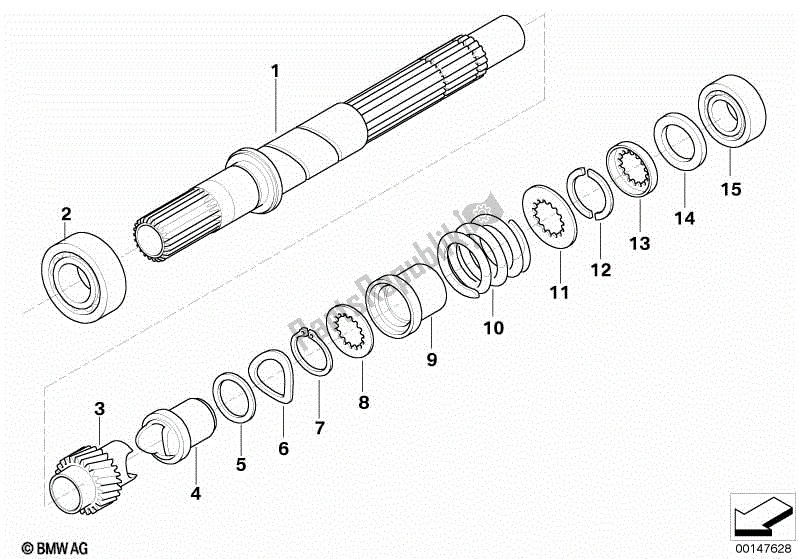 Toutes les pièces pour le Arbre De Transmission du BMW R 1200R K 27 2006 - 2010