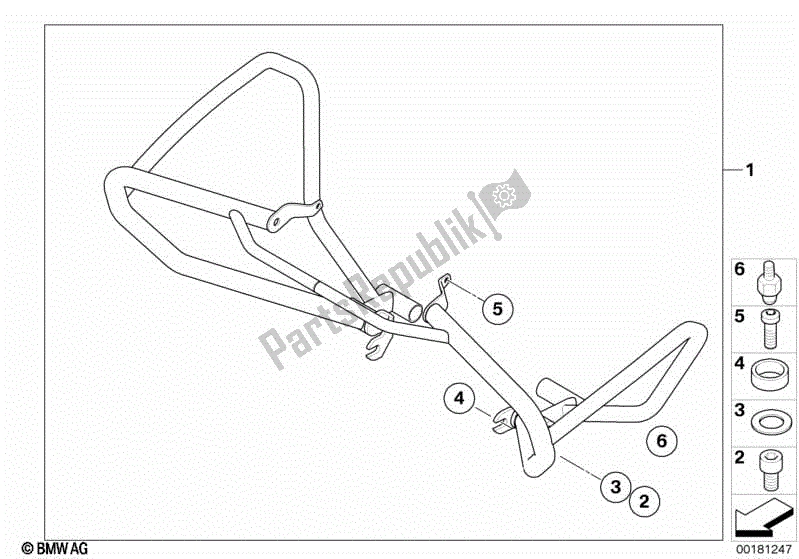 Todas las partes para Barra De Protección Del Motor de BMW R 1200R K 27 2006 - 2010