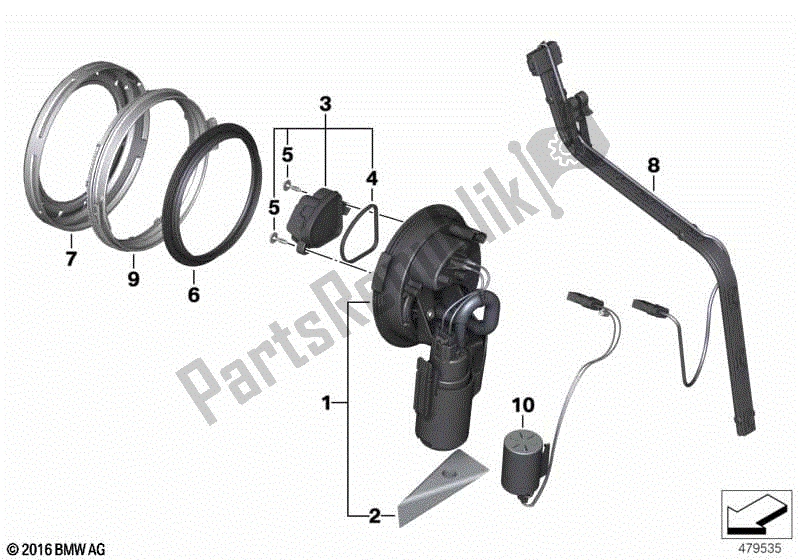 Todas las partes para Bomba De Combustible Y Sensor De Nivel De Combustible de BMW R 1200R K 27 2006 - 2010