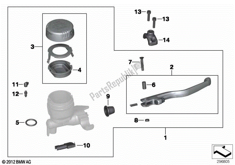 Todas las partes para Palanca De Freno De Mano de BMW R 1200R K 27 2006 - 2010