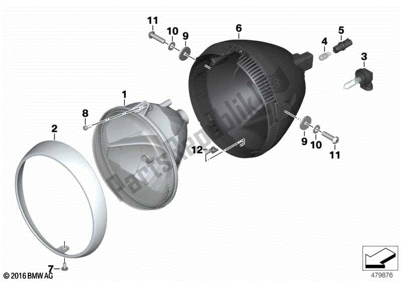 Todas las partes para Faro de BMW R 1200R K 27 2006 - 2010