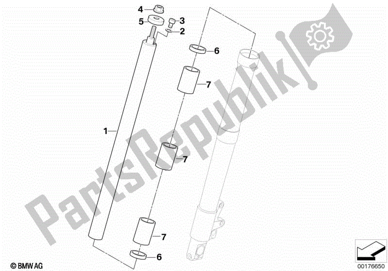 Todas las partes para Diámetro Exterior Del Tubo De La Horquilla 41 Mm de BMW R 1200R K 27 2006 - 2010