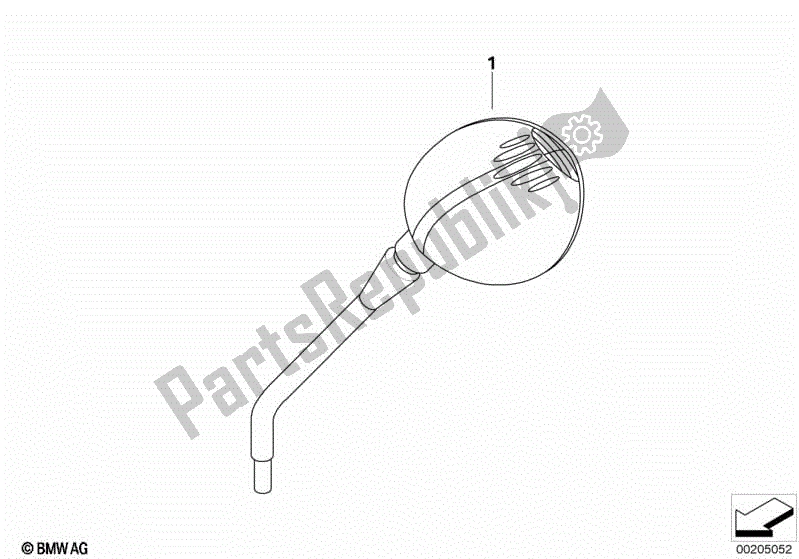 Todas las partes para Espejo Retrovisor, Ovalado de BMW R 1200R K 27 2006 - 2010