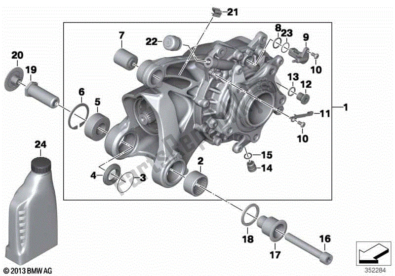 Todas las partes para Caja De Cambios De ángulo Recto Integral Abs Gen. 2 de BMW R 1200R K 27 2006 - 2010