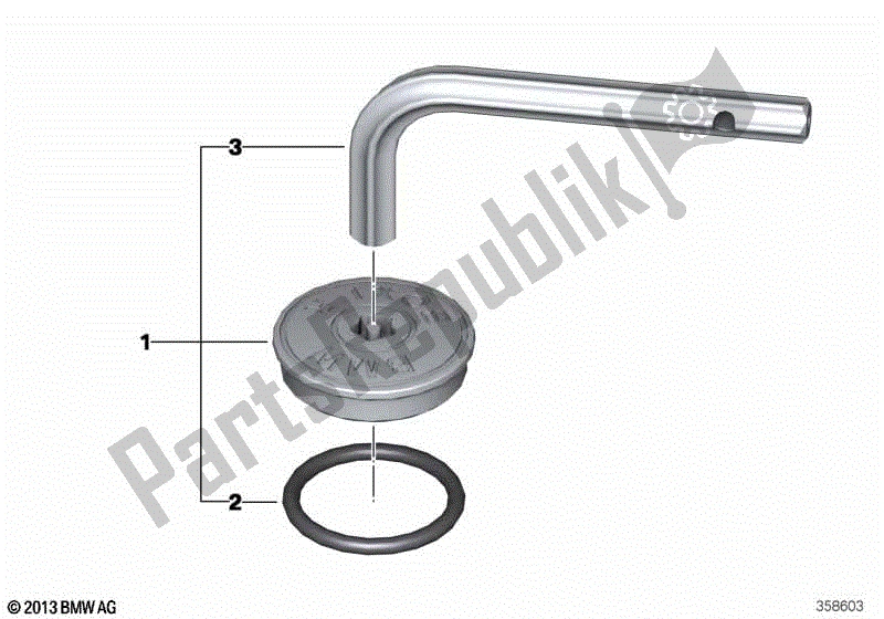 Todas las partes para Tornillo De Seguridad Para Boca De Llenado De Aceite de BMW R 1200R K 27 2006 - 2010