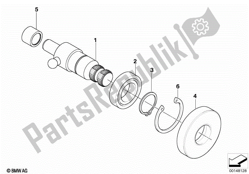 Todas las partes para Eje Selector de BMW R 1200R K 27 2006 - 2010