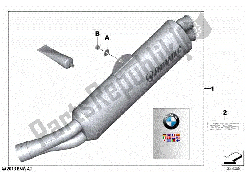 Todas las partes para Silenciador Deportivo de BMW R 1200R K 27 2006 - 2010