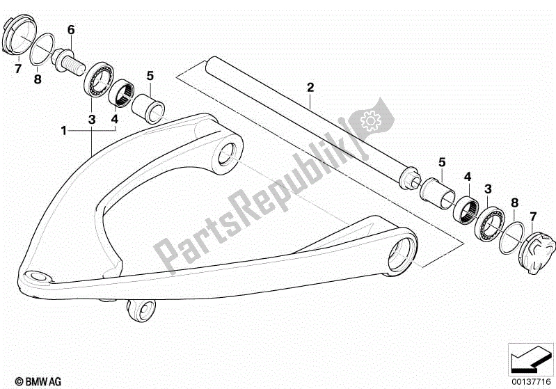 Todas las partes para Brazo De Remolque de BMW R 1200R K 27 2006 - 2010