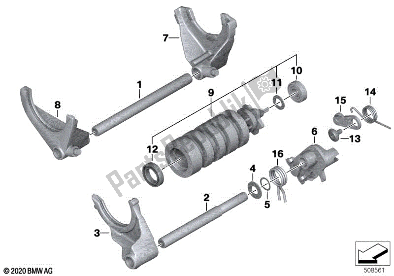 Todas las partes para Componentes De Cambio De Transmisión De 6 Velocidades de BMW R 1200R K 27 2011 - 2014