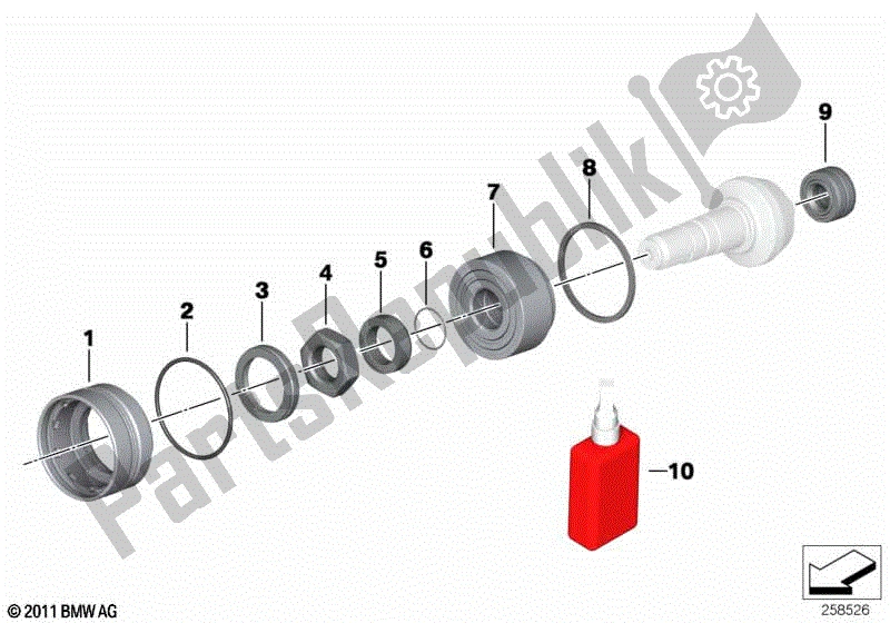 Todas las partes para Cojinete Para Piñón de BMW R 1200R K 27 2011 - 2014