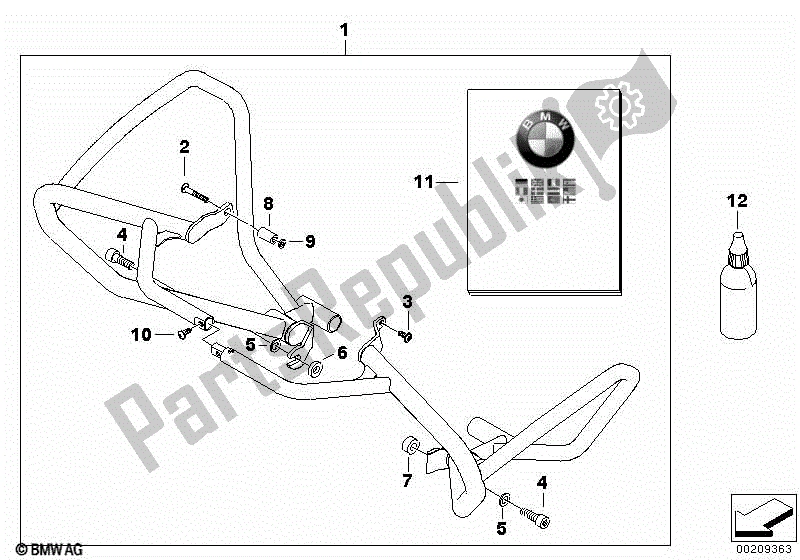 Todas las partes para Barra De Protección Del Motor de BMW R 1200R K 27 2011 - 2014