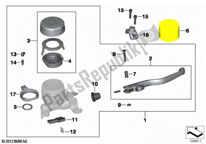 Todas las partes para Conjunto De Freno De Mano Abrazadera De Manillar M5 de BMW R 1200R K 27 2011 - 2014