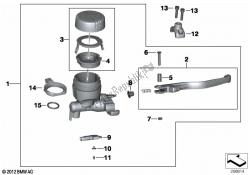 conjunto do travão de mão braçadeira do guiador m6