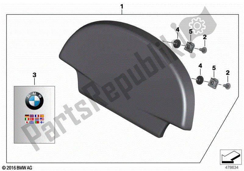 Todas las partes para Cojín Trasero, Baúl 28l de BMW R 1200R K 27 2011 - 2014