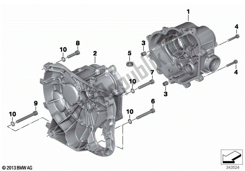 Todas las partes para Carcasa De Transmisión de BMW R 1200R K 27 2011 - 2014