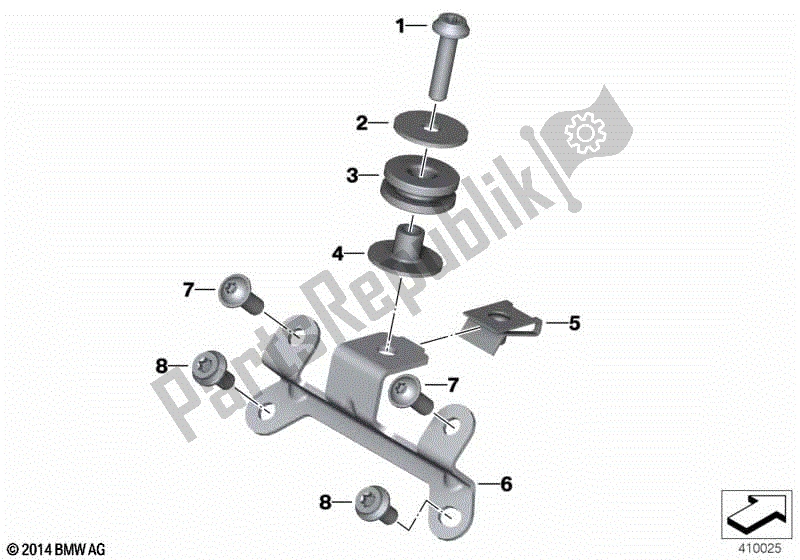 Tutte le parti per il Staffa. Silenziatore Di Aspirazione del BMW R 1200R K 53 2014 - 2018