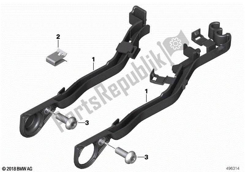 Todas las partes para Canal De Cables, Transmisión de BMW R 1200R K 53 2014 - 2018