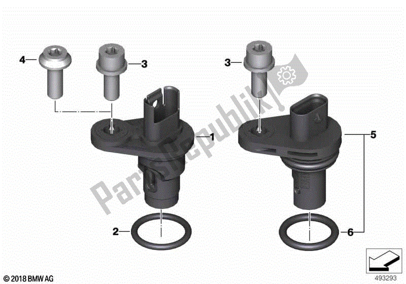 Todas las partes para Sensor De Posición Del árbol De Levas de BMW R 1200R K 53 2014 - 2018