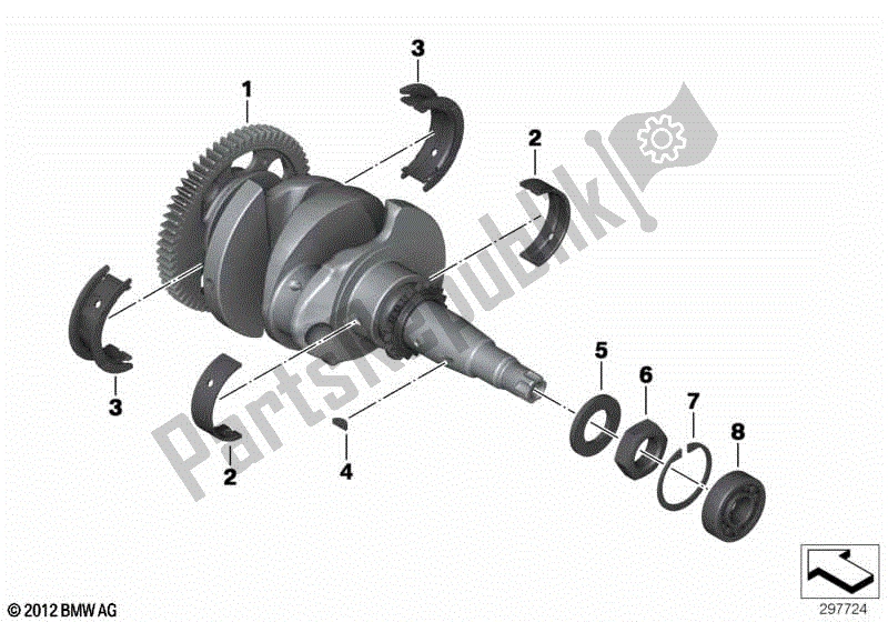 Todas las partes para Cigüeñal Con Cojinete de BMW R 1200R K 53 2014 - 2018