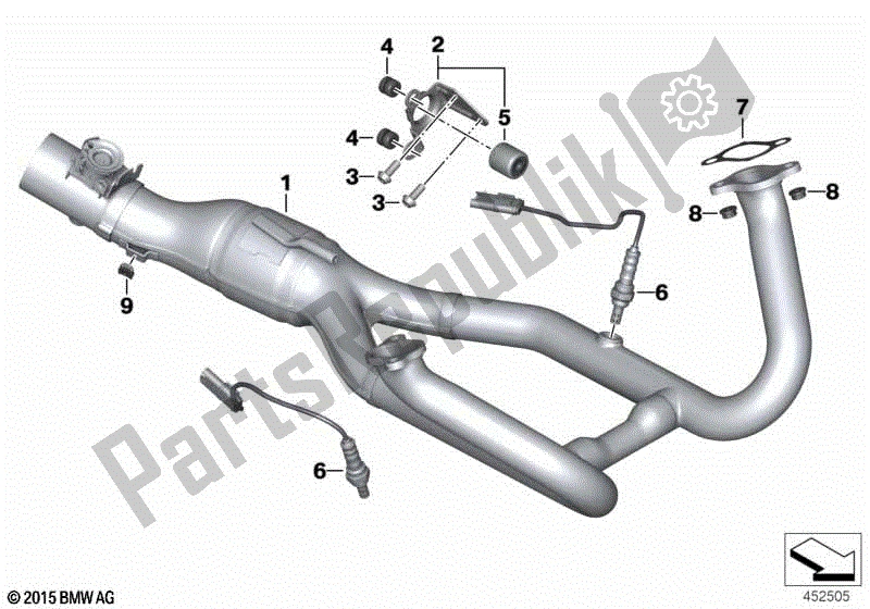 Todas las partes para Colector De Escape de BMW R 1200R K 53 2014 - 2018