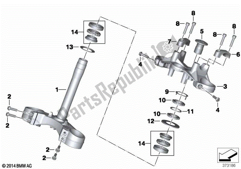 Todas las partes para Soporte De Horquilla, Inferior / Superior de BMW R 1200R K 53 2014 - 2018