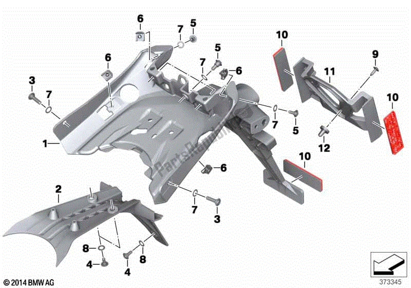 Todas las partes para Titular De La Placa De Matrícula de BMW R 1200R K 53 2014 - 2018