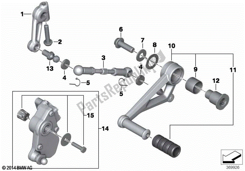 Todas las partes para Componentes Externos De Control De Cambios de BMW R 1200R K 53 2014 - 2018