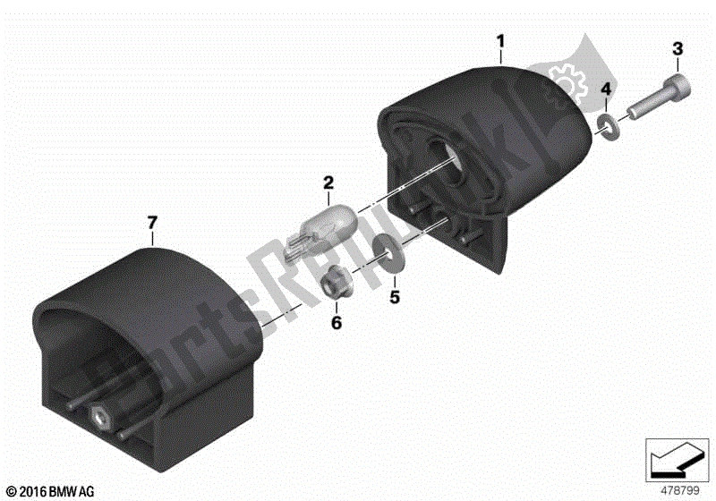 Todas las partes para Luz De La Placa De Matrícula de BMW R 1200R K 53 2014 - 2018