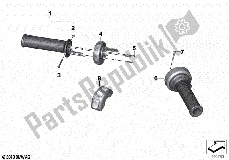 Todas las partes para Reequipamiento Para Puños Calefactables de BMW R 1200R K 53 2014 - 2018