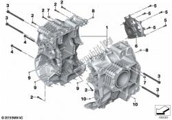 Screw connection, engine housing