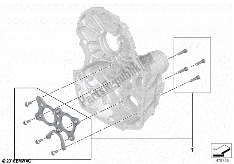 Todas las partes para Establecer Panel De Soporte De Cojinetes de BMW R 1200R K 53 2014 - 2018