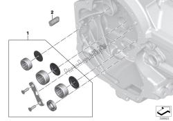 establecer levas cojinete extremo motor transmisión
