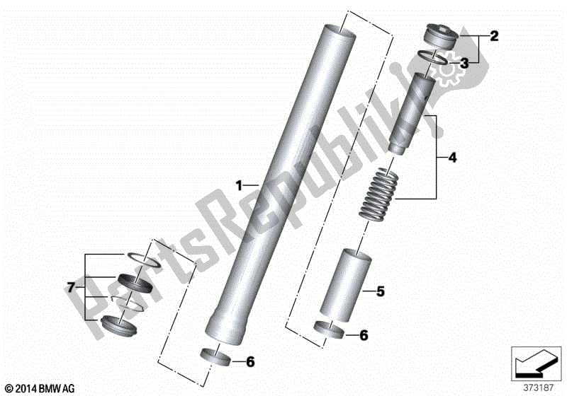 Todas las partes para Puntal de BMW R 1200R K 53 2014 - 2018