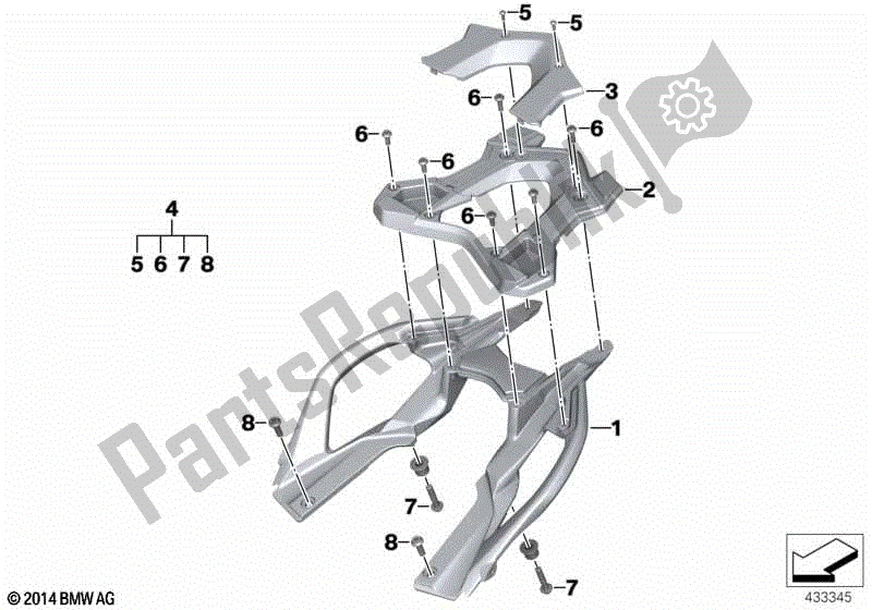 Todas las partes para Soporte F Caja Superior de BMW R 1200 RS K 54 2015 - 2018