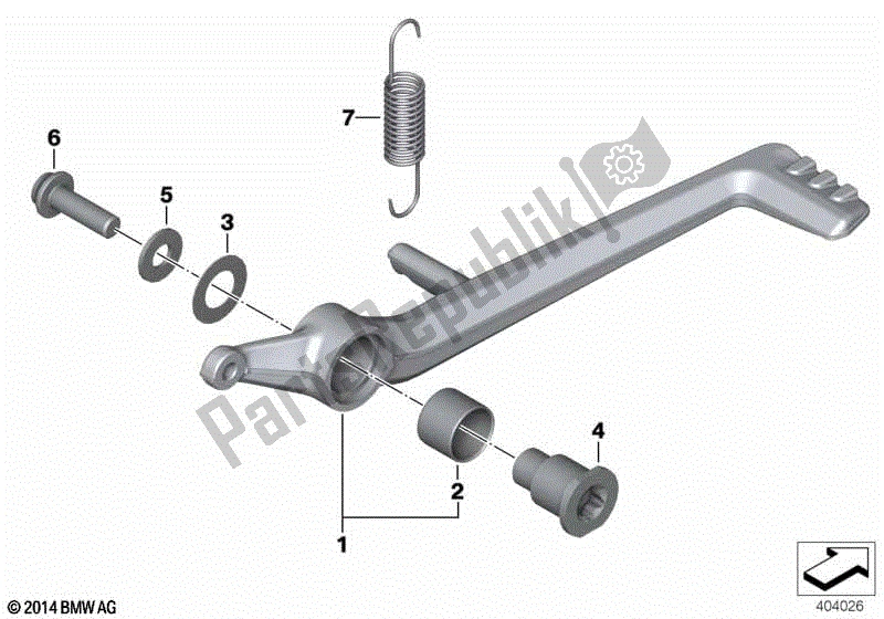 All parts for the Brake Pedal, Connection Linkage of the BMW R 1200 RS K 54 2015 - 2018