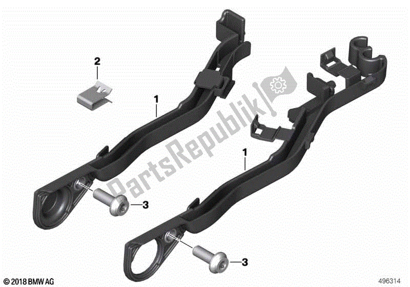 Todas las partes para Canal De Cables, Transmisión de BMW R 1200 RS K 54 2015 - 2018