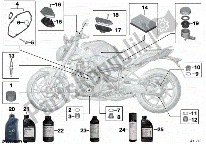 Todas las partes para Aceite De Motor / Servicio De Mantenimiento de BMW R 1200 RS K 54 2015 - 2018