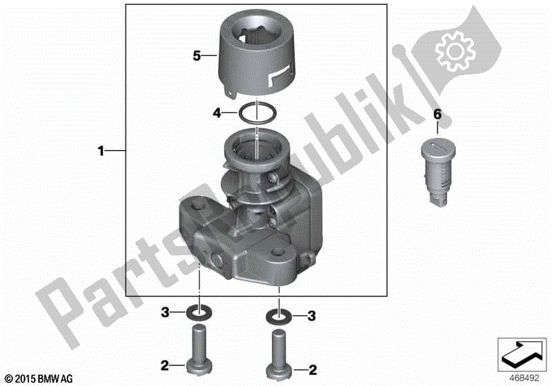 Tutte le parti per il Accensione Bloccasterzo Con Ews4 Da Codice del BMW R 1200 RS K 54 2015 - 2018