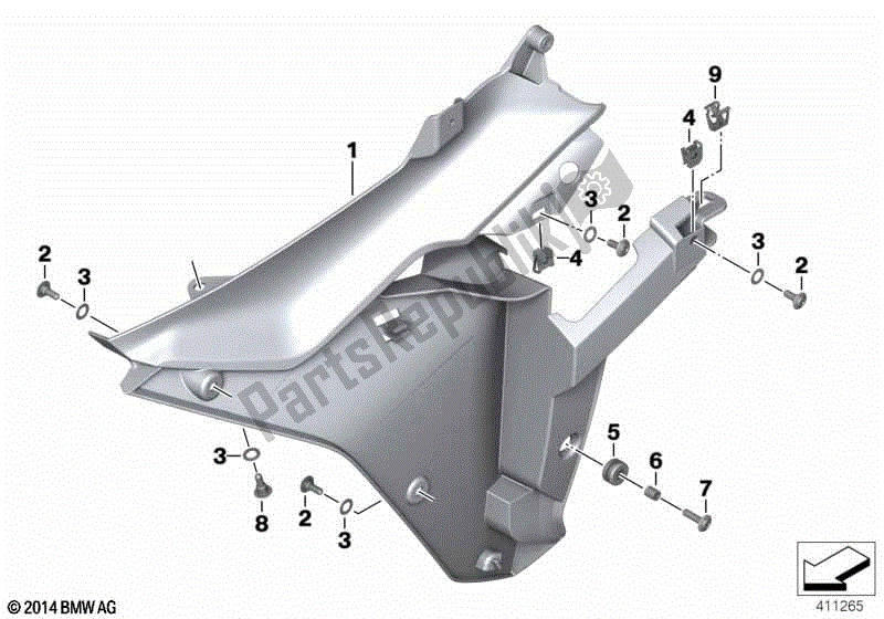 Todas las partes para Sección Interior, Panel Lateral Del Carenado de BMW R 1200 RS K 54 2015 - 2018