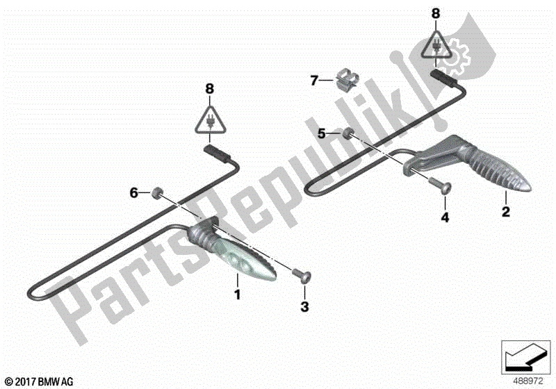 Todas las partes para Indicador De Giro Led de BMW R 1200 RS K 54 2015 - 2018