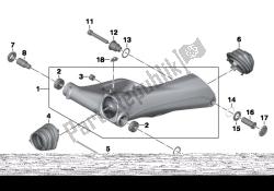 Rear wheel swinging arm