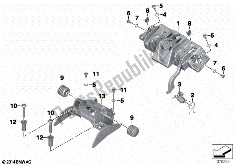 Todas las partes para Sistema De Bloqueo Del Banco Del Asiento de BMW R 1200 RS K 54 2015 - 2018