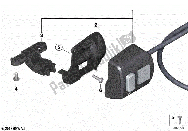 Todas las partes para Interruptor Adicional Esa de BMW R 1200 RT K 26 2004 - 2009