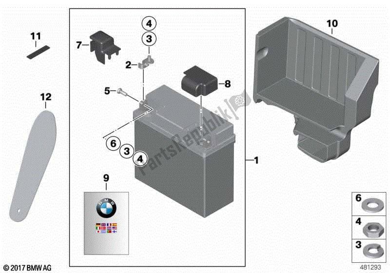 Todas las partes para Batería Auxiliar, Veh. De BMW R 1200 RT K 26 2004 - 2009