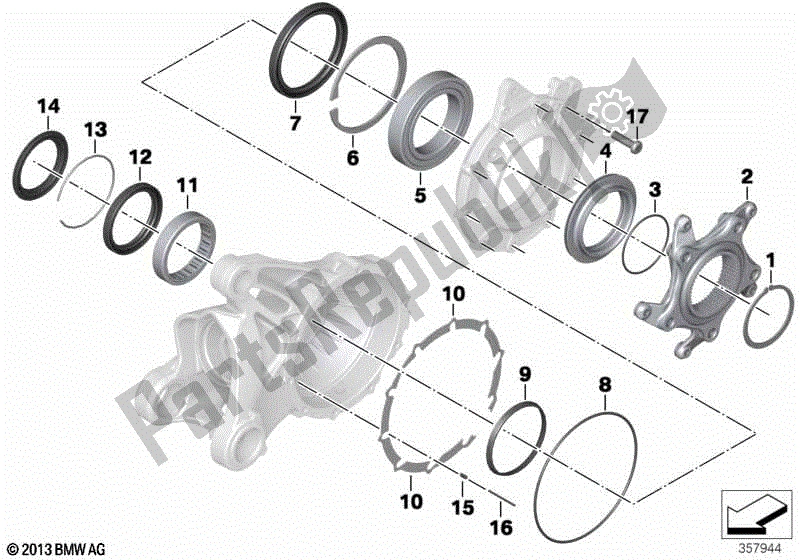 Todas las partes para Cojinetes, Corona, Abs Integral 1 de BMW R 1200 RT K 26 2004 - 2009