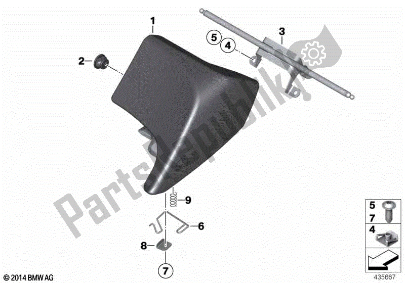 Todas las partes para Cerradura De Banco, Vehículo Oficial de BMW R 1200 RT K 26 2004 - 2009