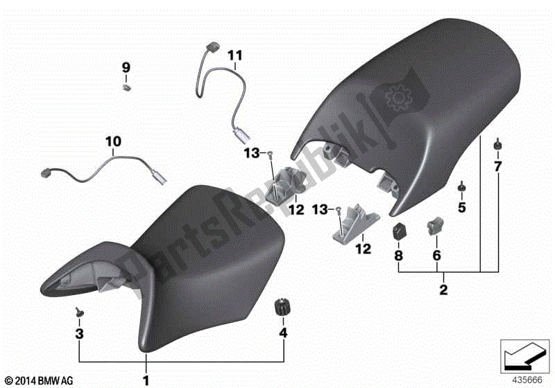 Todas las partes para Banqueta de BMW R 1200 RT K 26 2004 - 2009