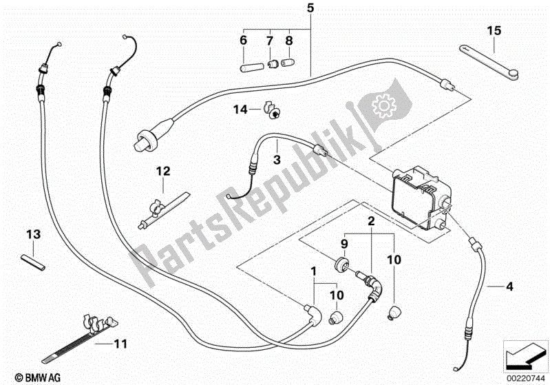 Todas las partes para Cables Bowden de BMW R 1200 RT K 26 2004 - 2009