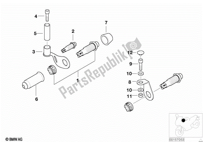 Todas las partes para Botón Para Micrófono / Radio Bidireccional de BMW R 1200 RT K 26 2004 - 2009