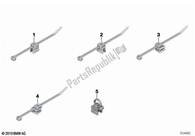 Todas las partes para Correa De Cable Con Soporte, Clip De Borde de BMW R 1200 RT K 26 2004 - 2009